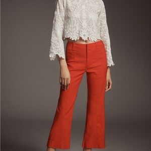 Maeve Red Cropped Pants